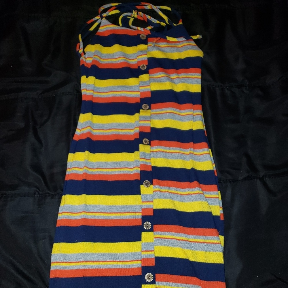 Opened from the back stripe dress